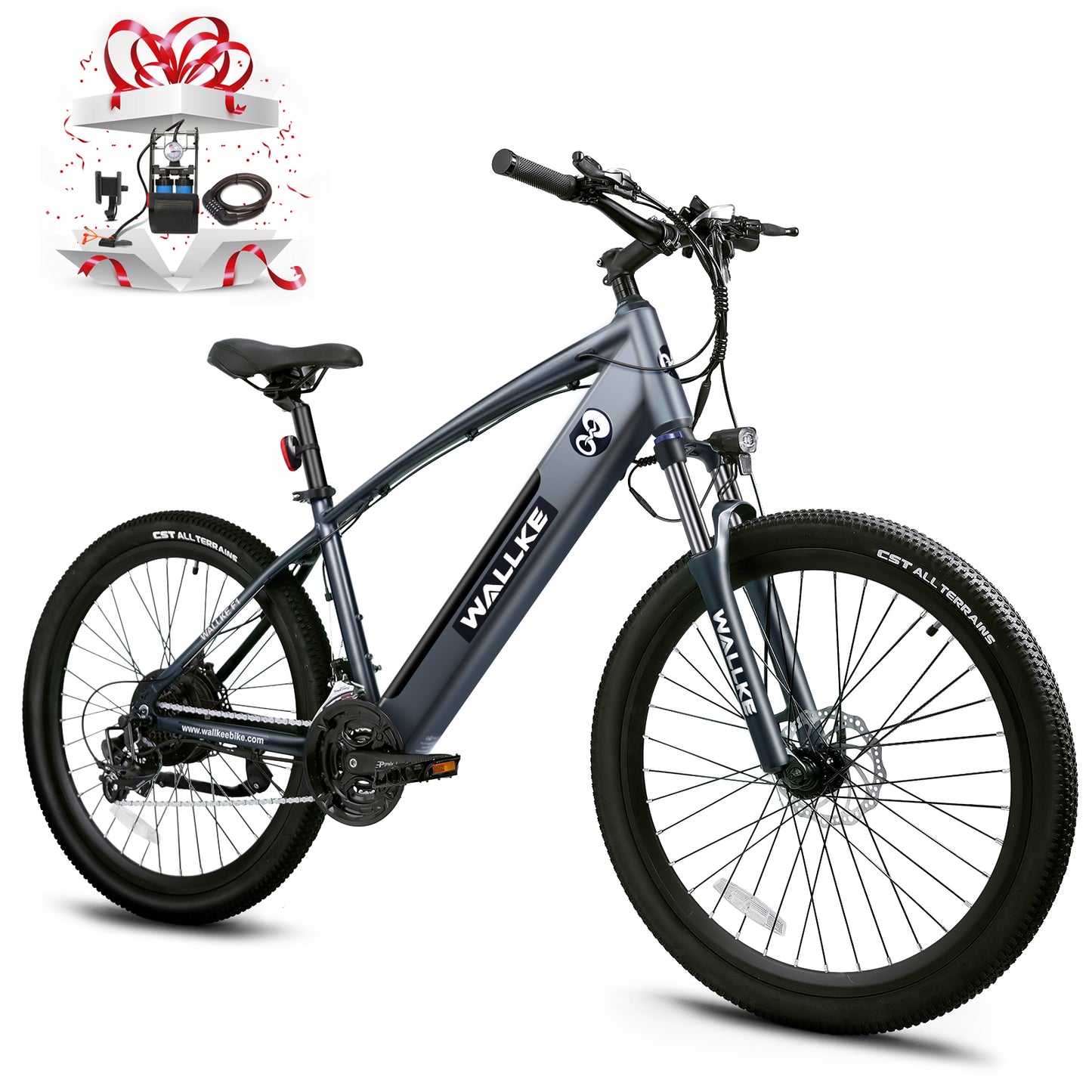 Wallke F1 Electric Bike with 26*2.1 Inch Tires