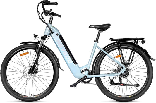 HOVSCO 27.5/28 Inch E-Mountain Bike-Light blue